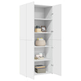 Highboard White 80x42.5x185 cm Engineered Wood 3281434