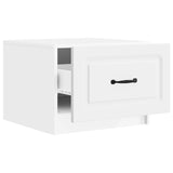Coffee Table with Drawer White 49 x 50 x 37 cm Engineered Wood 895885