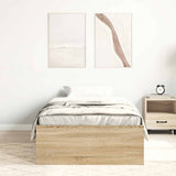 Bed Frame without Mattress Sonoma Oak 100x200 cm 3203833