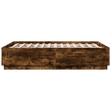 Bed Frame without Mattress Smoked Oak 135x190 cm Double 3209741
