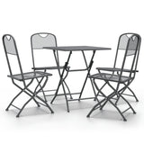 Garden Dining Set Anthracite Expanded metal mesh Foldable 3084716