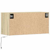 TV Wall Cabinet with LED Lights Sonoma Oak 80x31x35 cm 852357