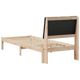 Bed frame Brown and black 80 x 200 cm Solid pine wood 878781