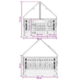 4 Panel Dog Playpen with Roof White 88 x 58 cm Plastic 42027220