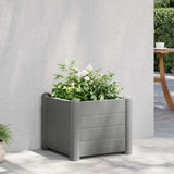 Garden Raised Bed PP Stone Grey 43x43x35 cm 317579