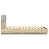 Bed Frame without Mattress Sonoma Oak 135x190 cm Double 3209956