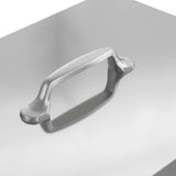 Chicken Treadle Feeder Silver 33 x 42 x 40 cm Galvanised Steel 874692