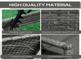 Rattan Sun Lounger Garden Lounger Rattan Wicker w/ 4-Level Adjustable Headrest, 52.5H x 192L x 62.5W T3398P317802