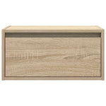 ZNTS Wall-mounted Bedside Cabinet with LED Lights Sonoma Oak 860215