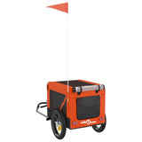 Pet Bike Trailer Orange and Black Oxford Fabric&Iron 93907