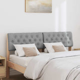 Upholstered Headboard Light Grey 160 cm Solid Pine Wood 879164