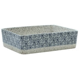 Countertop Basin Grey and Blue Rectangular 46x35.5x13 cm Ceramic 155072