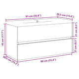 Sink Cabinet with Built-in Basin Artisan Oak 3328926