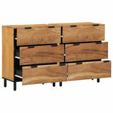 Sideboard Set 2 pcs 120 x 33 x 75 cm Solid Acacia Wood 3310010
