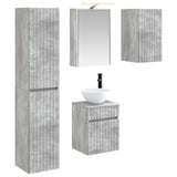 Bathroom Cabinet Set 5 pcs Concrete Grey 43 x 16 x 62.5 cm 3407346