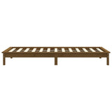 Bed Frame without Mattress Honey Brown 90x200 cm Solid Wood 820529