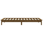 ZNTS Bed Frame without Mattress Honey Brown 90x200 cm Solid Wood 820529