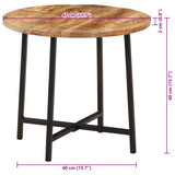Coffee Table Natural Wood Solid Mango Wood and Iron Medium 371969