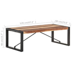 ZNTS Coffee Table 120x60x40 cm Solid Wood with Sheesham Finish 321537