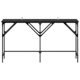 Console Table Black Oak 140 x 29 x 75 cm Engineered Wood 883530
