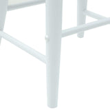 Dining Chairs 2 pcs White 46 x 37 x 63 cm Solid Rubber Wood 42020461