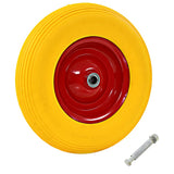 Wheelbarrow Wheel with Axle Solid PU 4.00-8 390 mm 142980