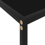 ZNTS Console Table Black 120x35x75 cm Tempered Glass 322840