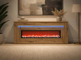 Fireplace with LED Strip Artisan Oak 130 x 20 x 69.5 cm 8021094