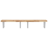 Basin Shelf Wall Mounted Steel and Solid Wood Acacia 3302818