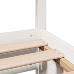 ZNTS Bed Frame without Mattress White 160x200 cm Solid Wood Pine 3301744