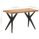 Dining Table 120x60x76 cm Solid Acacia Wood 323559