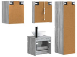 Bathroom Cabinet Set 5 pcs Grey Sonoma 43 x 11.5 x 60.5 cm 3407356
