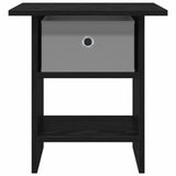 Bedside Table 2 pcs Black Oak 41 x 40 x 45 cm Engineered Wood 8000439