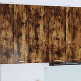 Hanging Cabinet Smoked Oak 40 x 31 x 100 cm Engineered Wood 884342