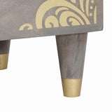 Bedside Cabinet Grey 50 x 33 x 62 cm Solid Mango Wood 4018782