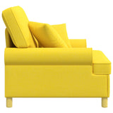 XL Armchair with Cushions Light Yellow Fabric 42043492