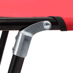 Folding Sun Lounger Red Steel 47756
