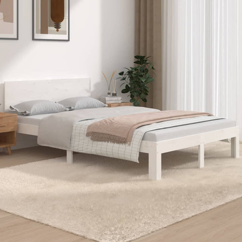 Bed Frame without Mattress White 120x190cm Small Double 810466