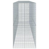 Gabion Basket with Cover 650x100x200 cm Galvanised Iron 3295236