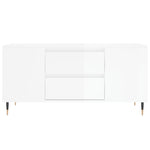 ZNTS Coffee Table High Gloss White 102x44.5x50 cm Engineered Wood 830990
