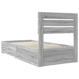 Bed Frame with Drawer with Headboard Manual Engineered Wood 3411696