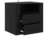 Bedside Cabinet Black Oak 35 x 50 x 60 cm Engineered Wood 881080