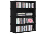 CD Storage Rack 4 pcs Black Oak 40 x 17 x 17 cm Engineered Wood 8012711
