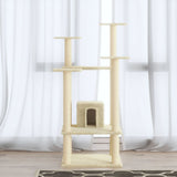 Cat Tree with Sisal Scratching Posts Cream 110 cm 171479