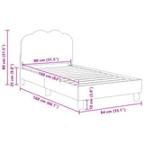 Children's Bed Frame with Headboard Pink 80 x 160 cm 42010968