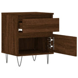 Bedside Cabinets 2 pcs Brown Oak 40x35x50 cm Engineered Wood 830683