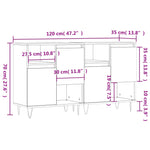 Sideboards 2 pcs Smoked Oak Engineered Wood 3190130