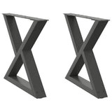 Coffee Table Legs 2 pcs Anthracite 50x cm Steel 4012706
