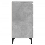 Bed Cabinet with Metal Legs Concrete Grey 40x35x69 cm 805913