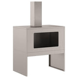 Fire Pit Brown 60 x 40 x 96 cm Weathering Steel 858935